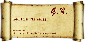 Gellis Mihály névjegykártya