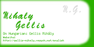 mihaly gellis business card